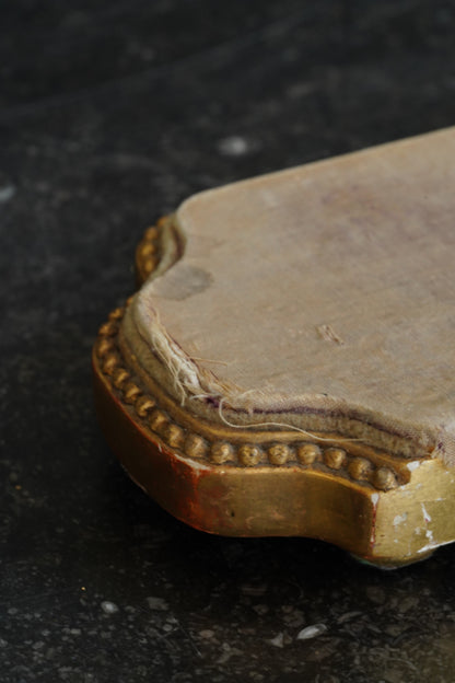 *Reserved* Antique Giltwood Display Plinth, Cartouche Form