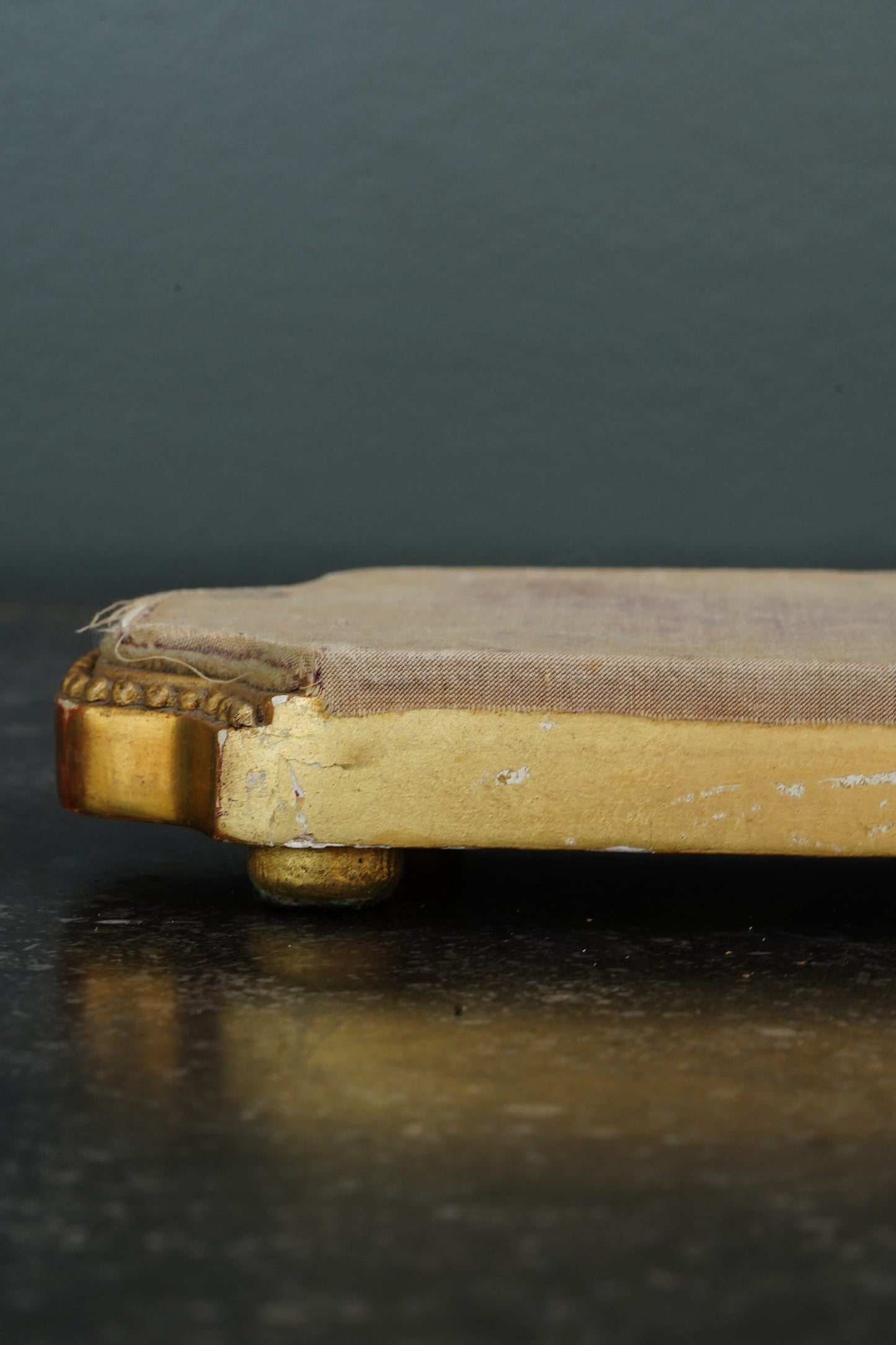 *Reserved* Antique Giltwood Display Plinth, Cartouche Form