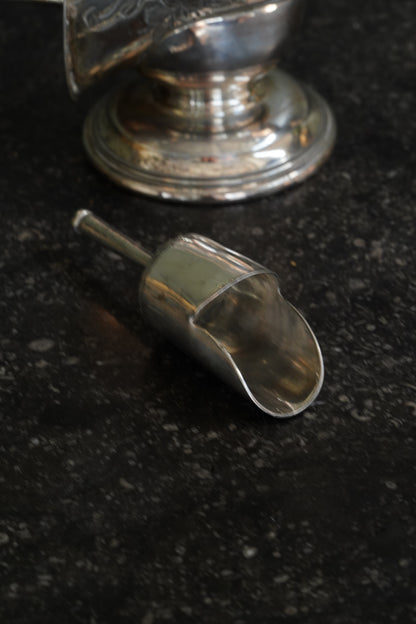 Antique Victorian Silverplate Sugar Scuttle with Scoop