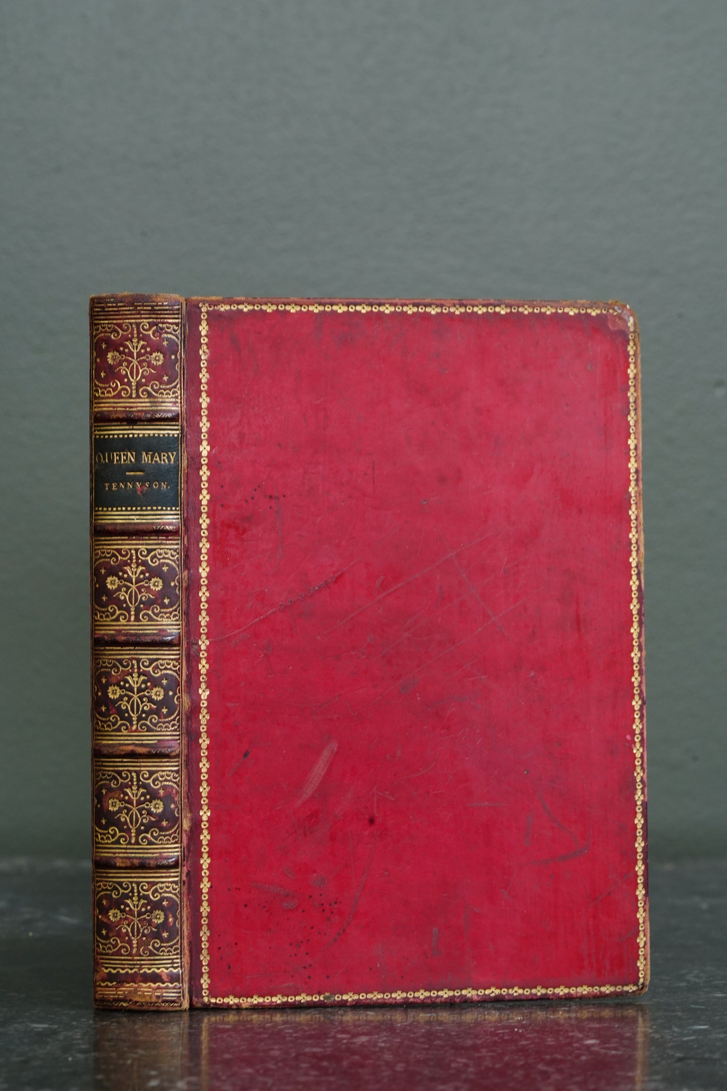 Alfred Tennyson Queen Mary A Drama 1875 First Edition Red Leather