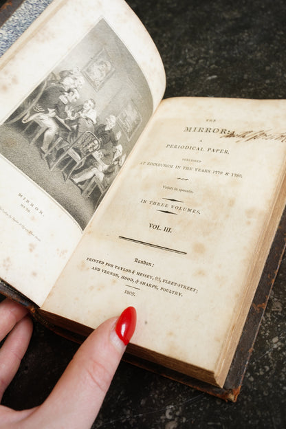 Antique Scottish Literary Essays Three Volumes Full Tree Calf 1809
