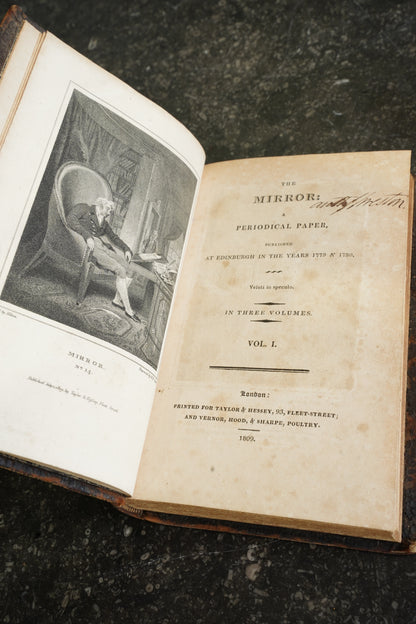 Antique Scottish Literary Essays Three Volumes Full Tree Calf 1809