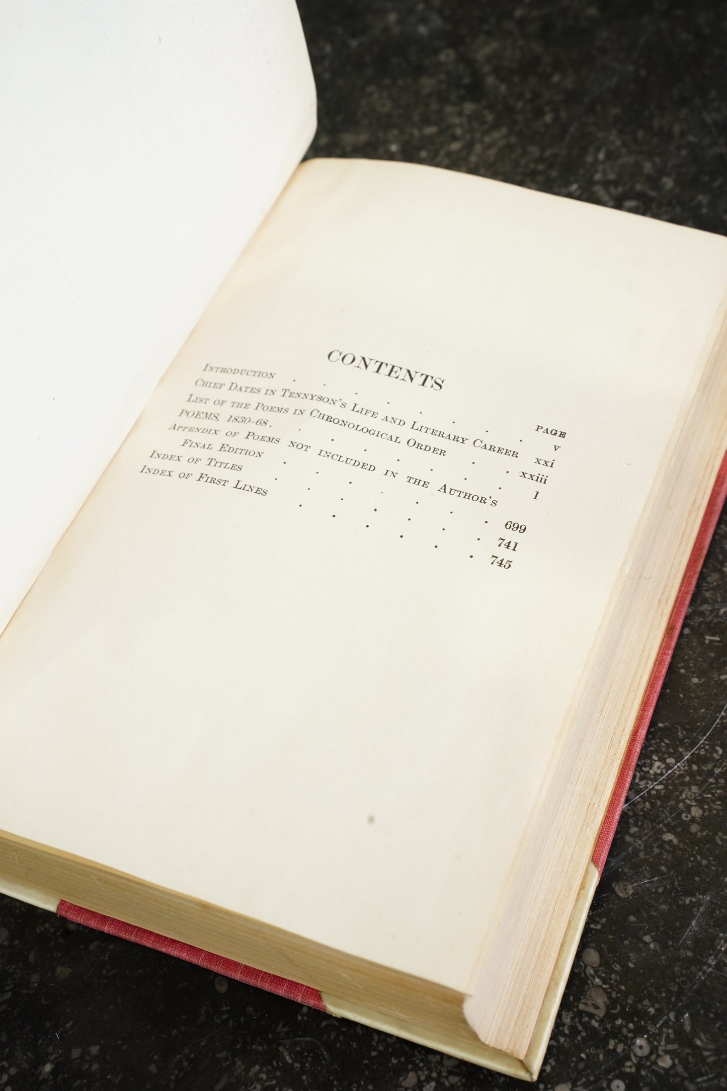 Antique Poems of Tennyson Half Vellum Oxford Edition Circa 1910