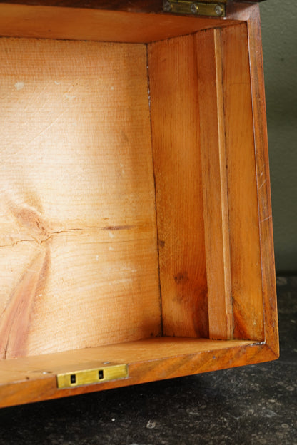 Antique Edwardian English Walnut Keepsake Box, Circa 1900