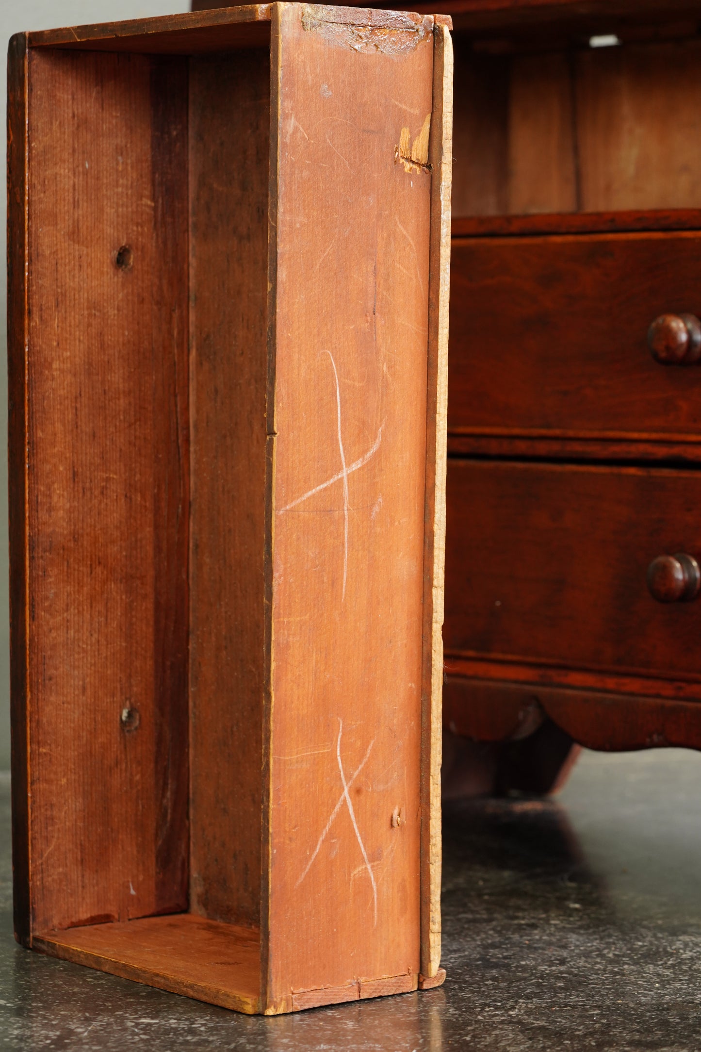 Antique English Mahogany Miniature Chest of Drawers, Circa 1830-1860
