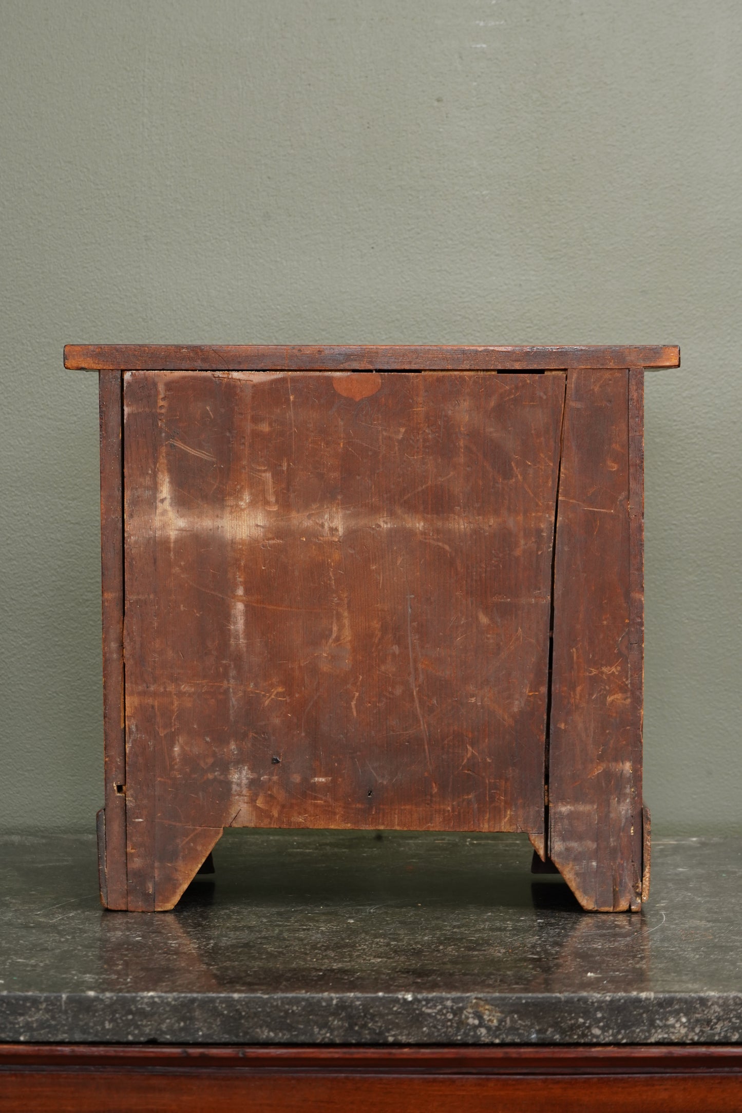 Antique English Mahogany Miniature Chest of Drawers, Circa 1830-1860