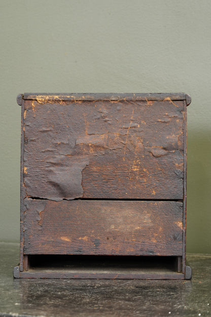 Antique English Miniature Mahogany Chest of Drawers, Ca. 1870