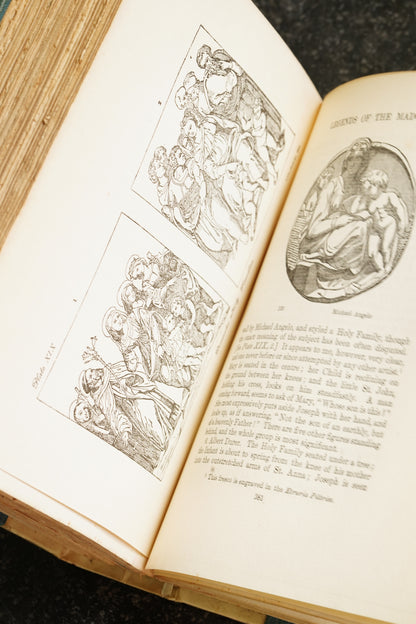 Antique Art History Book Legends of the Madonna Vellum 1907