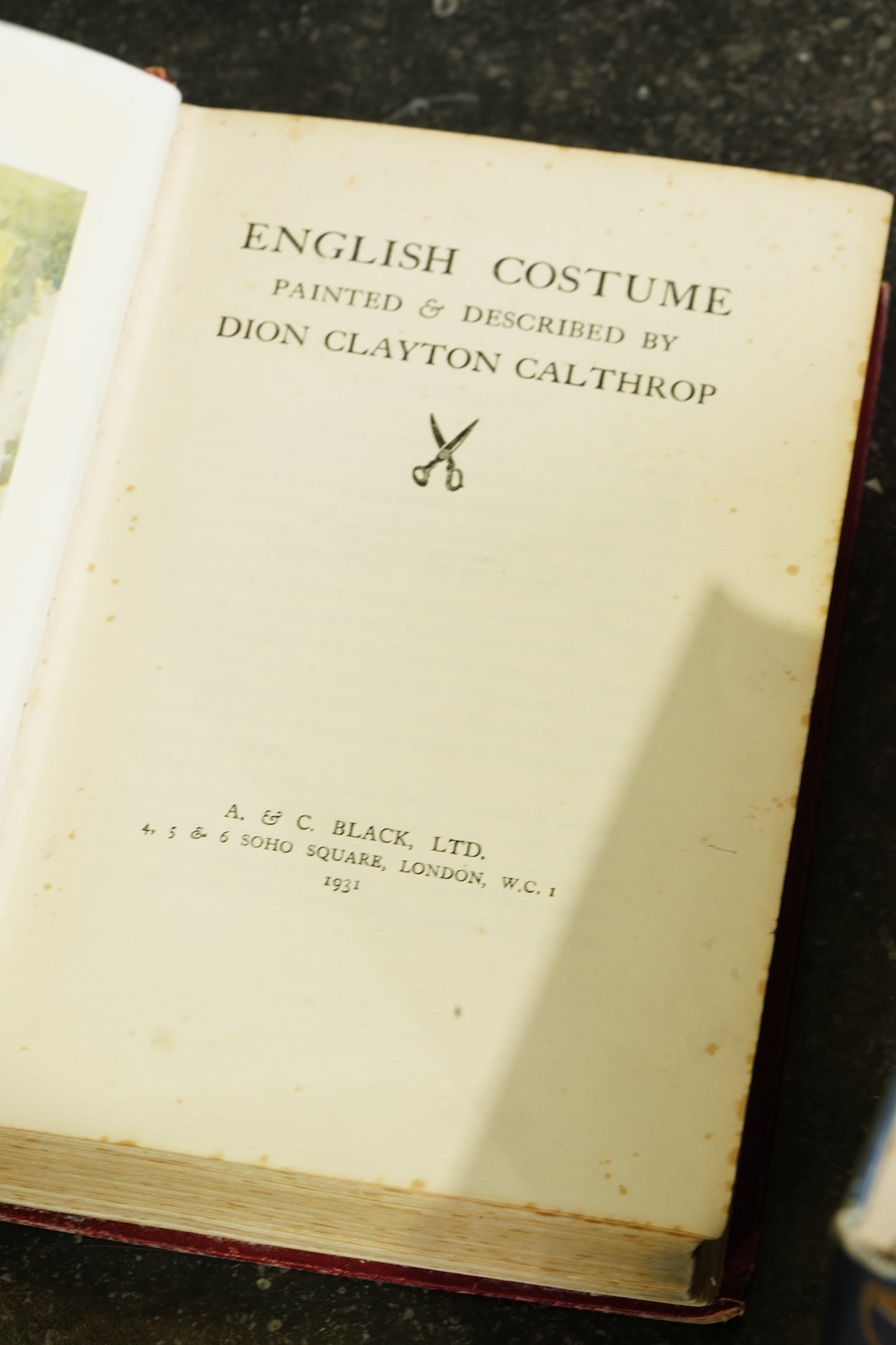 Antique English Costume Book Illustrated Calthrop 1931