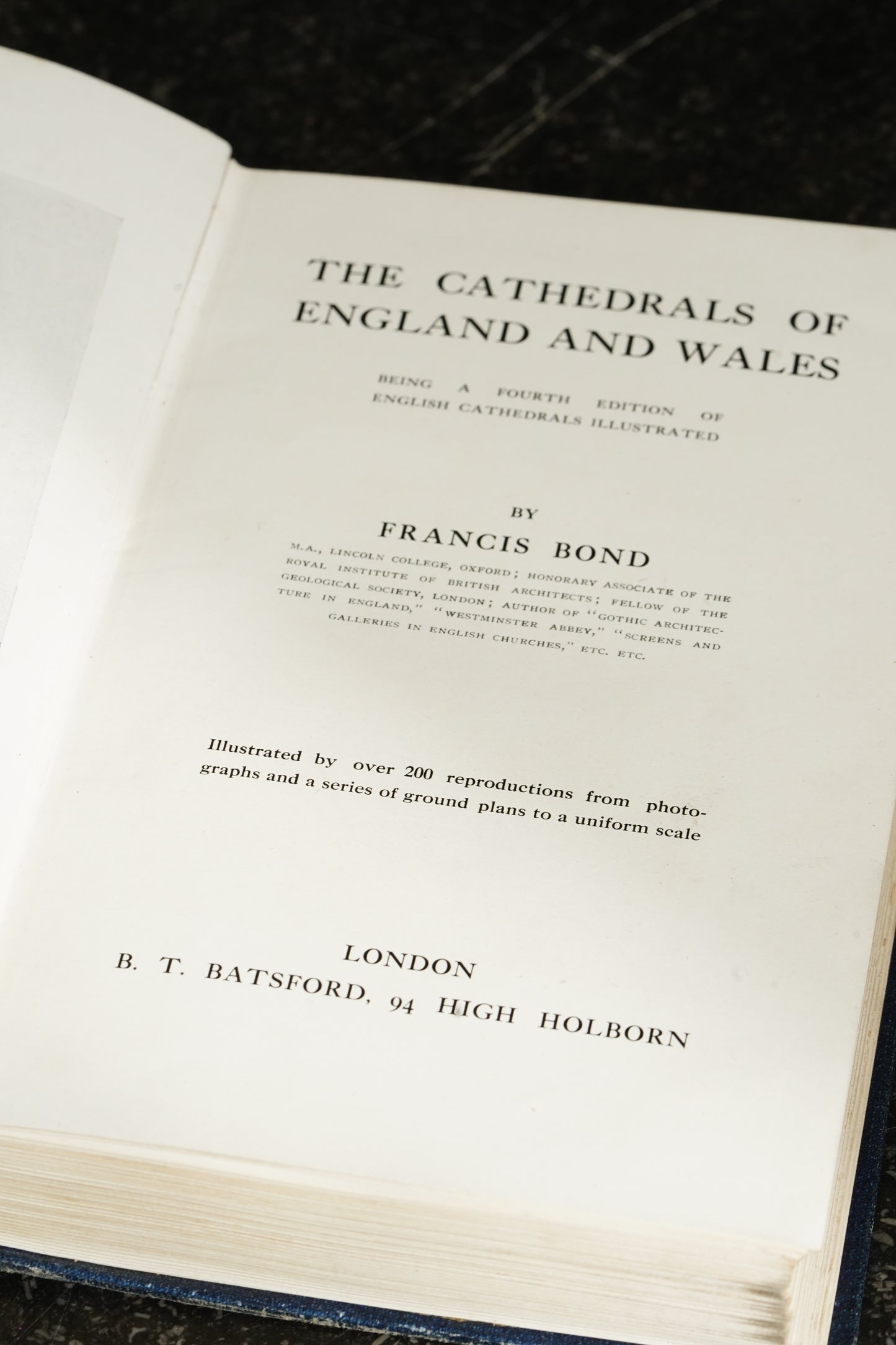 Antique Cathedrals of England and Wales Book Francis Bond 1906