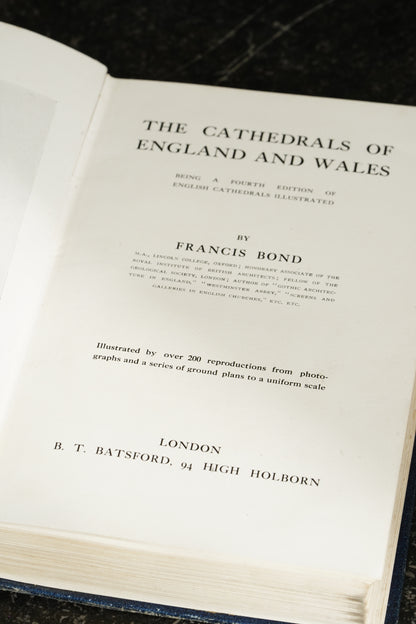 Antique Cathedrals of England and Wales Book Francis Bond 1906