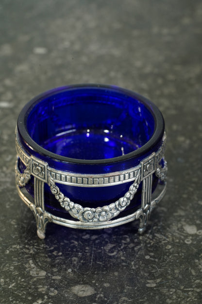Antique French Silverplate Open Salt Cellar, Circa 1900