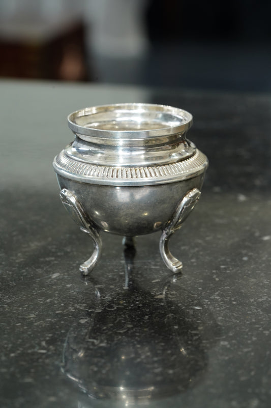 Antique English Silver Open Salt Dish, Ca. 1880