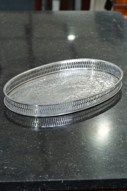 Vintage Viners Sheffield Alpha Plate Gallery Tray