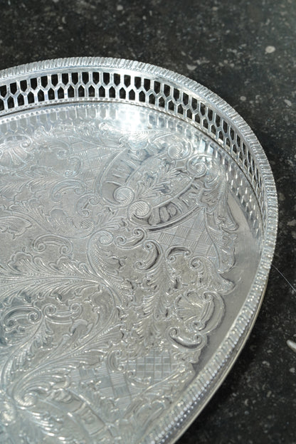 Vintage Viners Sheffield Alpha Plate Gallery Tray