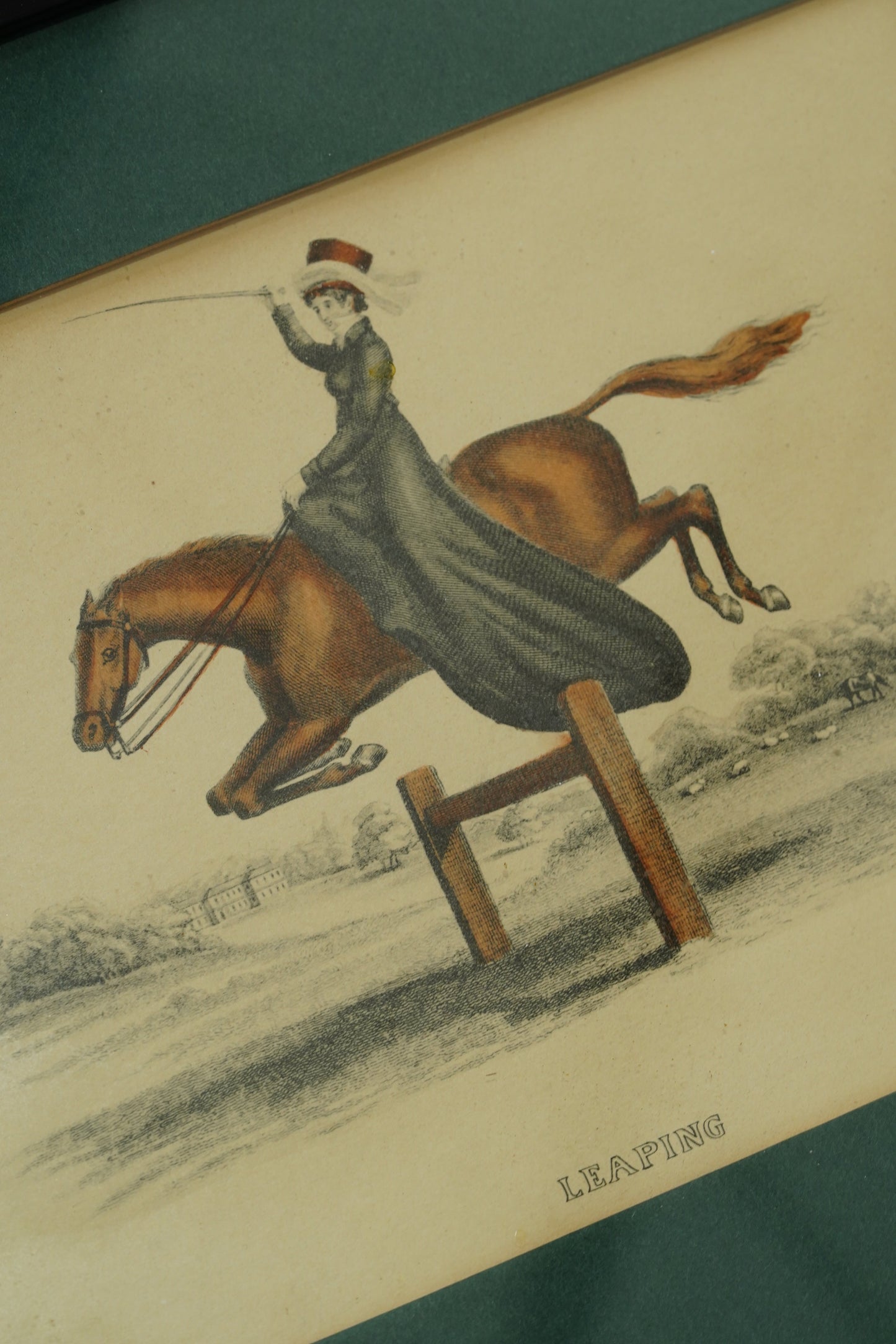 Set of Four - Antique English Equestrian Engravings, Hand-Coloured Horsemanship