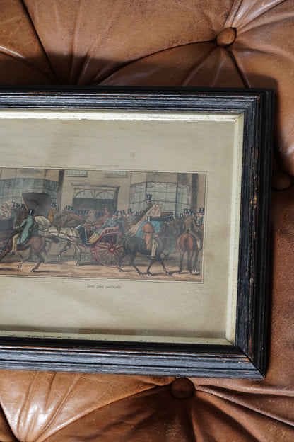 Antique English Coaching Prints, A Trip to Brighton, Set of Four Engravings