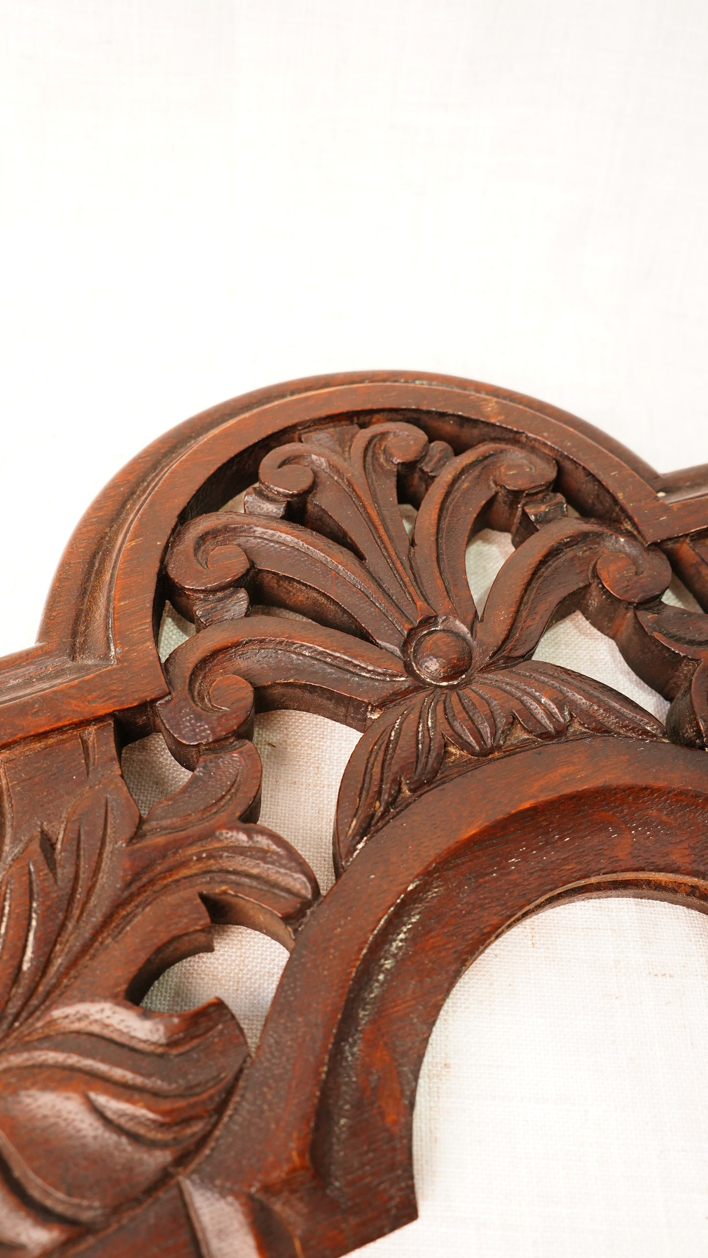 English Carved Oak Pediment Crest Fragment, Circa 1880