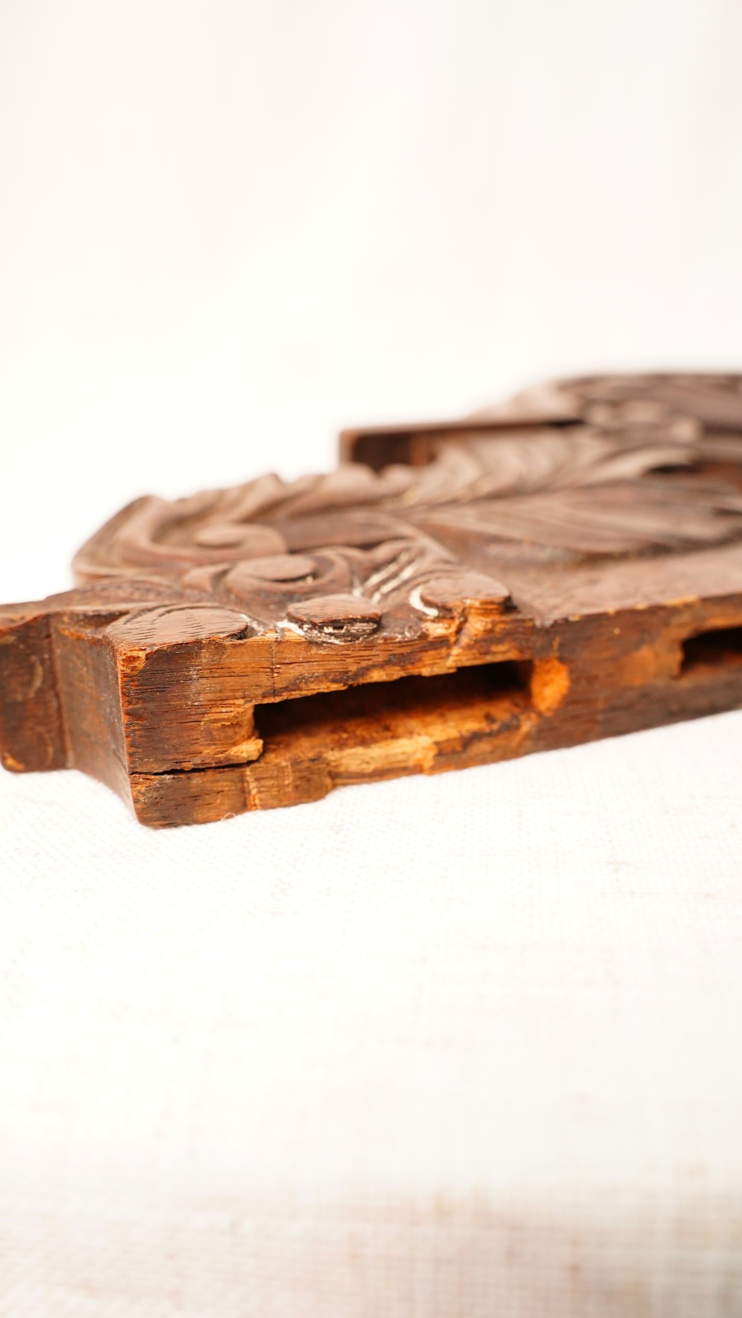 English Carved Oak Pediment Crest Fragment, Circa 1880