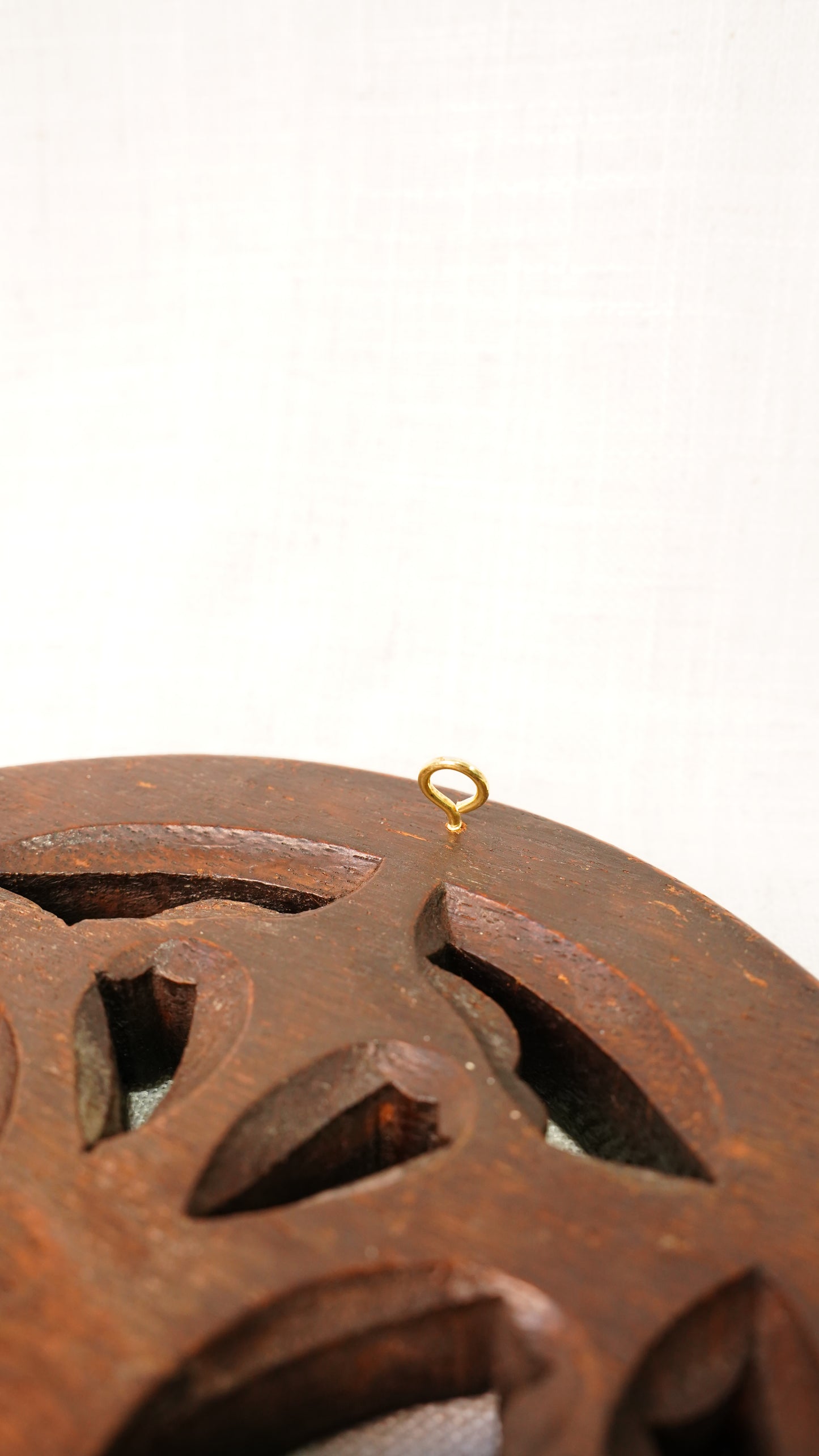 English Carved Oak Pediment Crest Fragment, Circa 1880