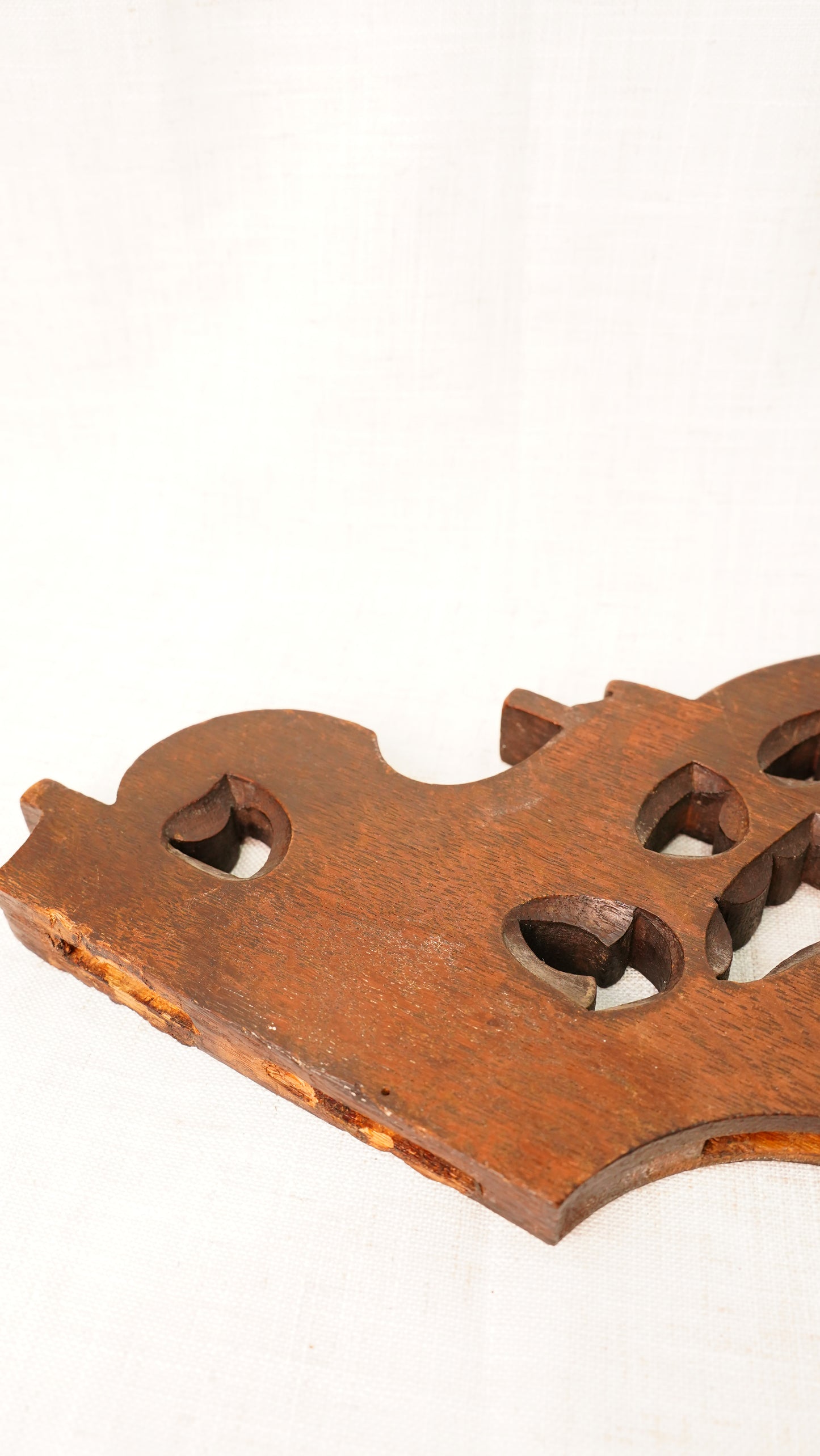 English Carved Oak Pediment Crest Fragment, Circa 1880