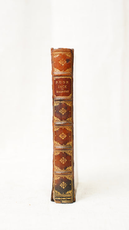 Poor Jack Captain Marryat Antique Leather Book 1909 Prize Binding