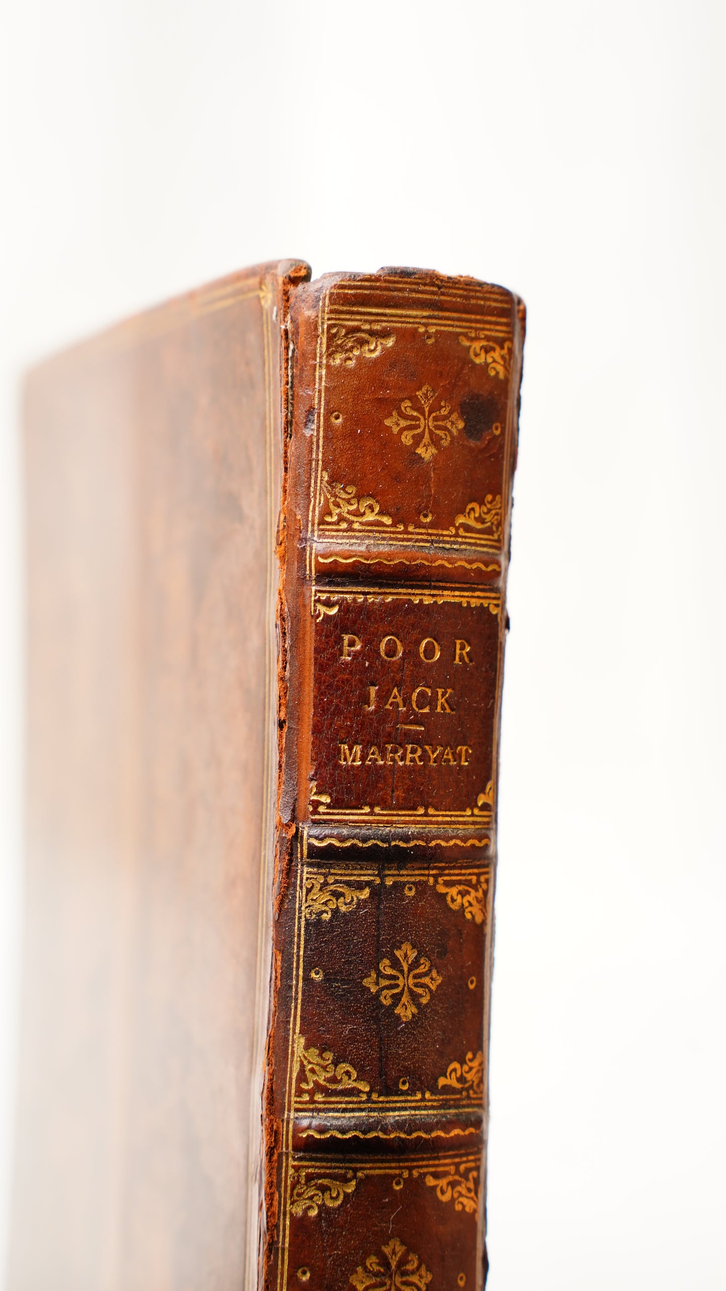 Poor Jack Captain Marryat Antique Leather Book 1909 Prize Binding