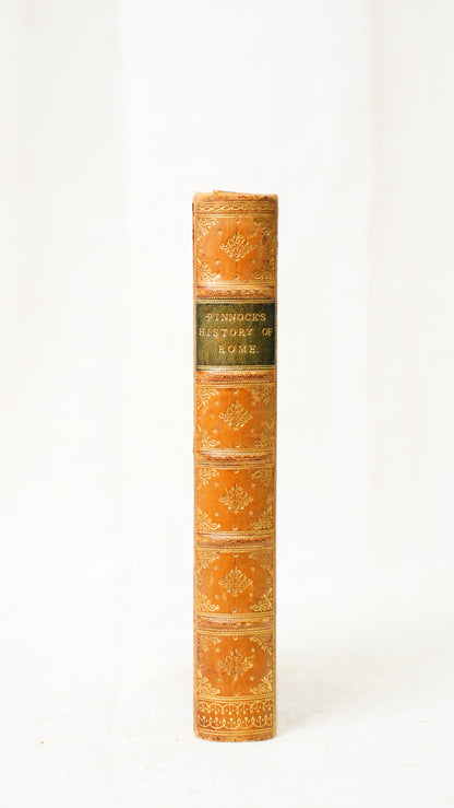 Pinnock's History of Rome 1832 Antique Half Leather Book