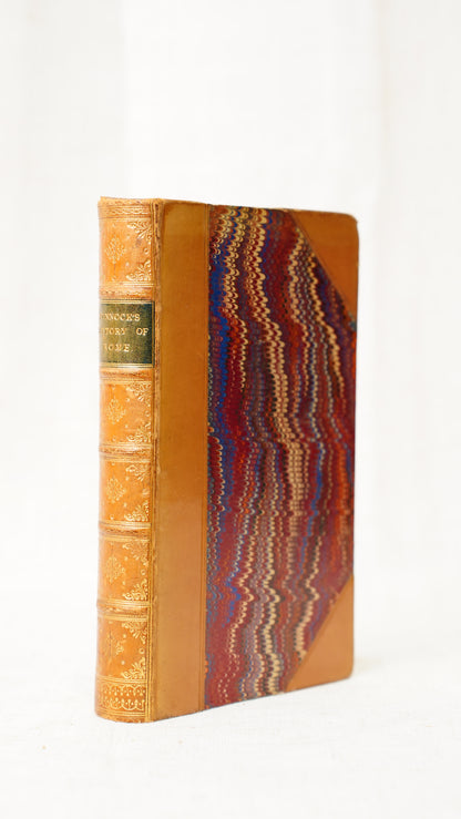 Pinnock's History of Rome 1832 Antique Half Leather Book