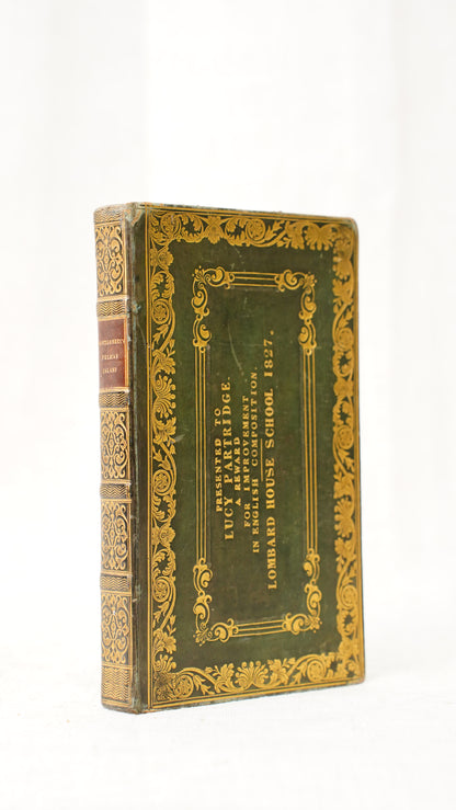 Montgomery Pelican Island 1828 Antique Prize Binding Green Leather Book