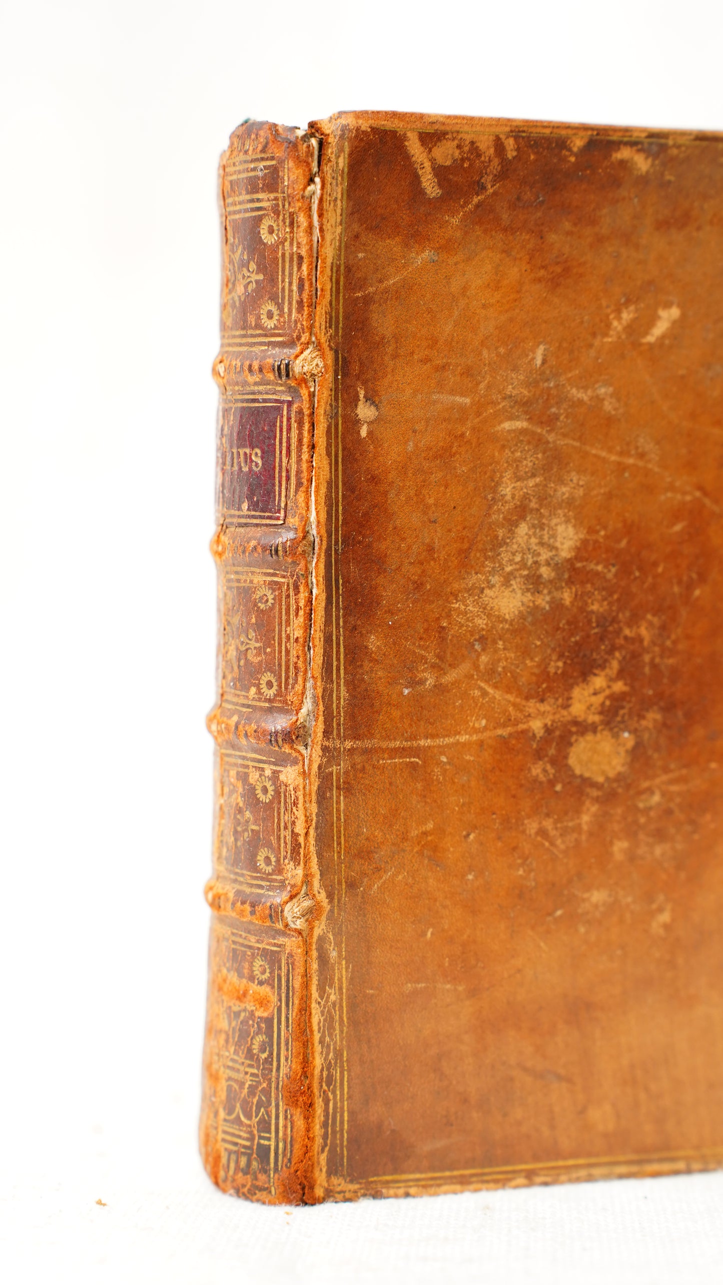 Antique Virgil Opera 1744 Brindley Leather Binding