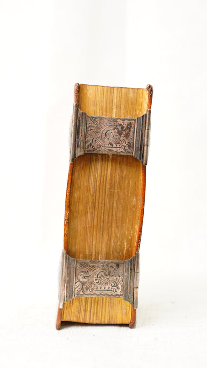 Antique Dutch New Testament 1851 Silver Clasps Leather Binding