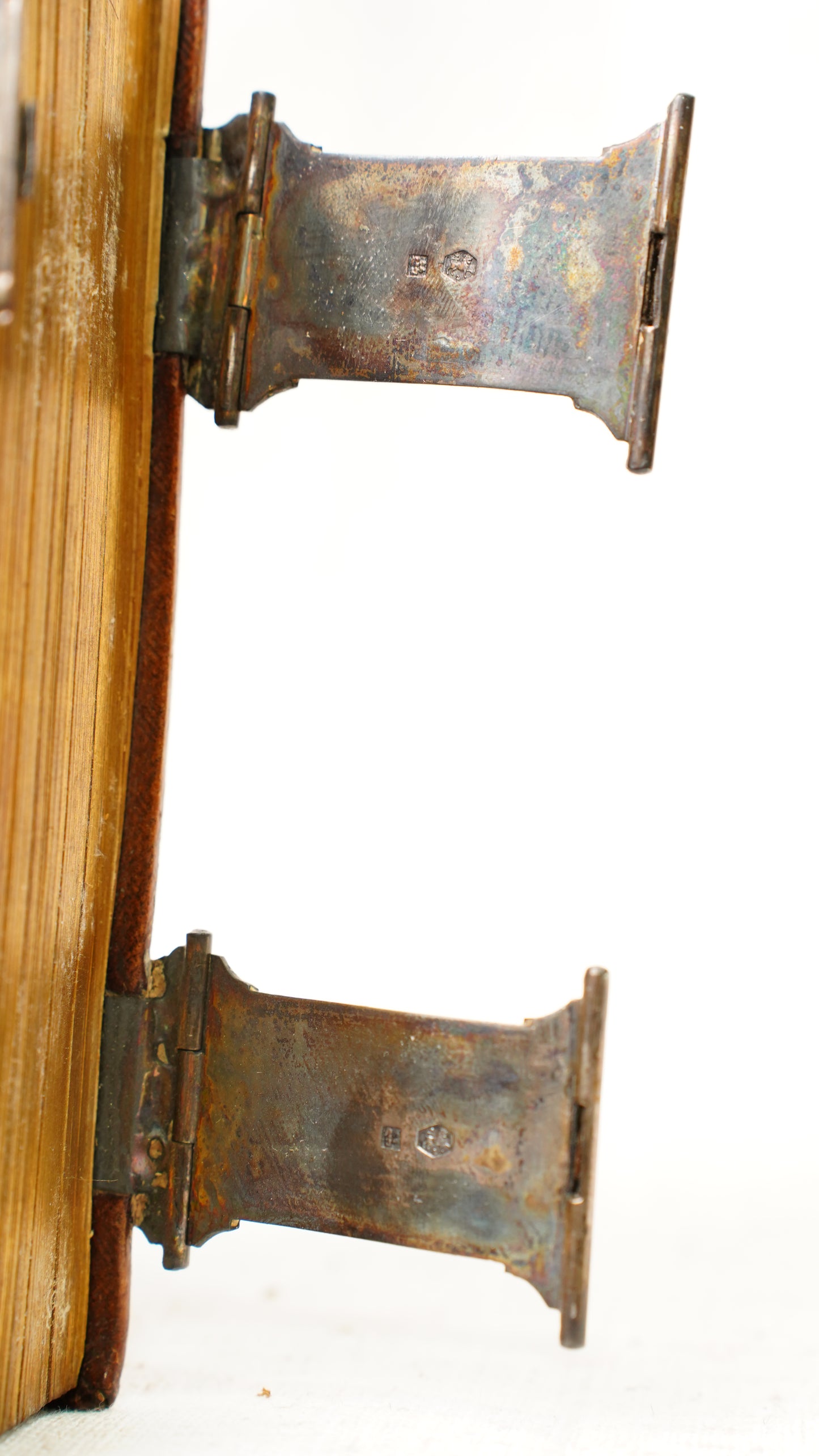 Antique Dutch New Testament 1851 Silver Clasps Leather Binding
