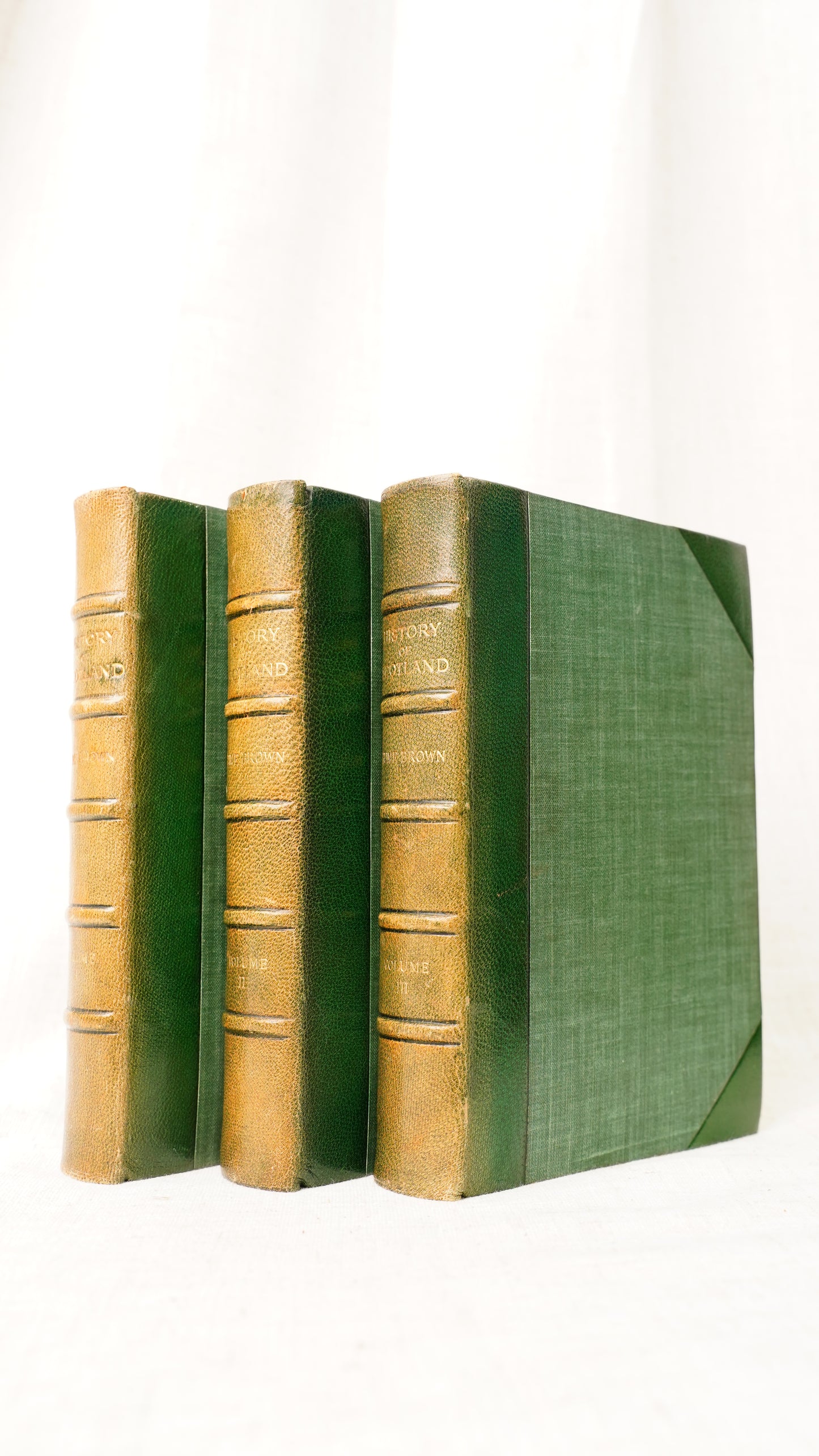 Antique Hume Brown History of Scotland 1909 Three Volume Set
