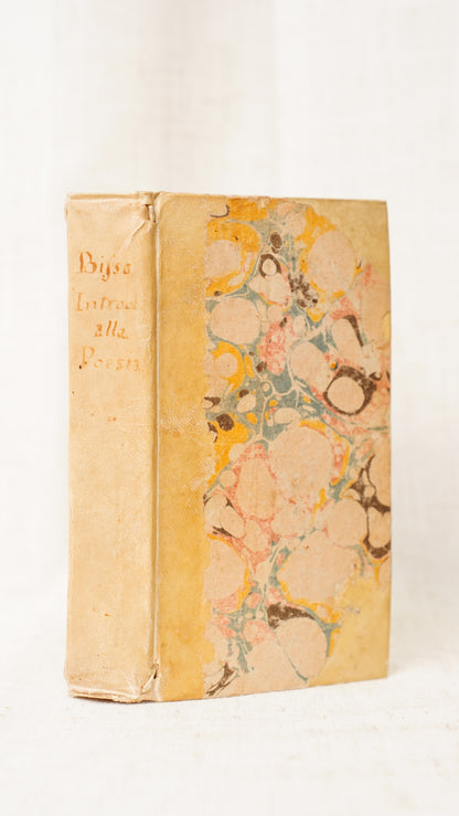 Antique Bisso Introduzione alla Volgar Poesia 1755 Italian
