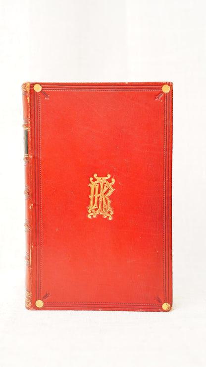 Owen Meredith Lucile Antique Fine Red Morocco Binding Gilt Monogram