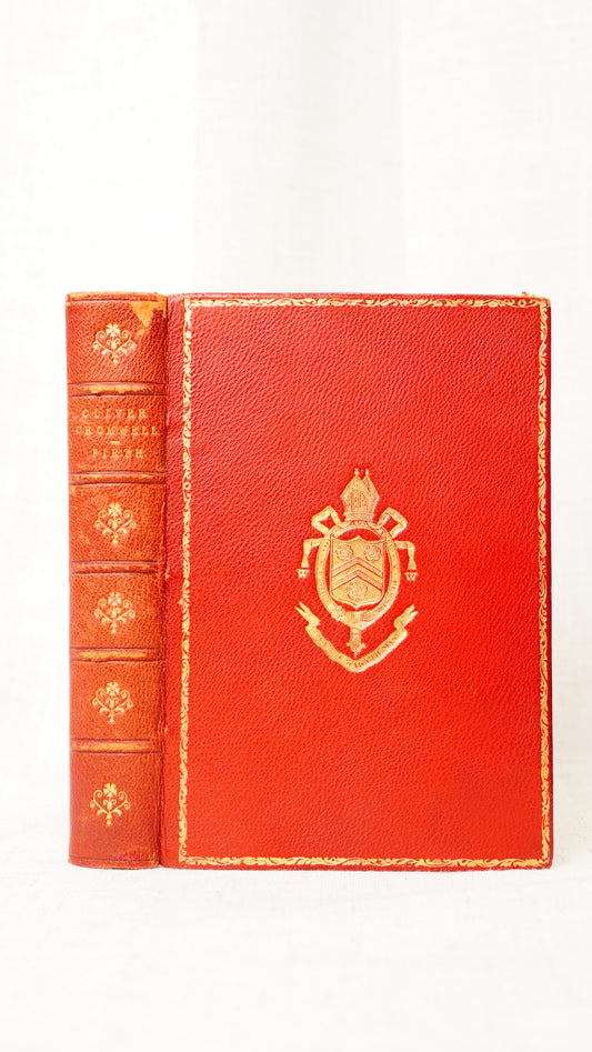 Oliver Cromwell by Charles Firth, Winchester College Prize Binding, 1905
