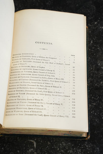 Agnes Strickland Lives of the Queens of England 1890 Leather Book