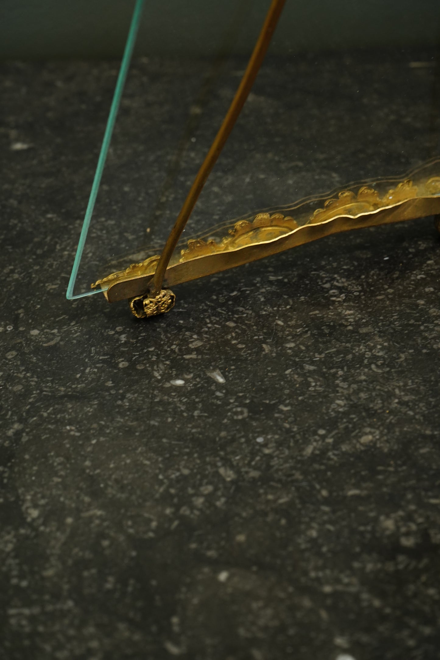 *RESERVED FOR LAUREL* Antique French Gilt Brass Tension Easel Picture Frame, Circa 1890