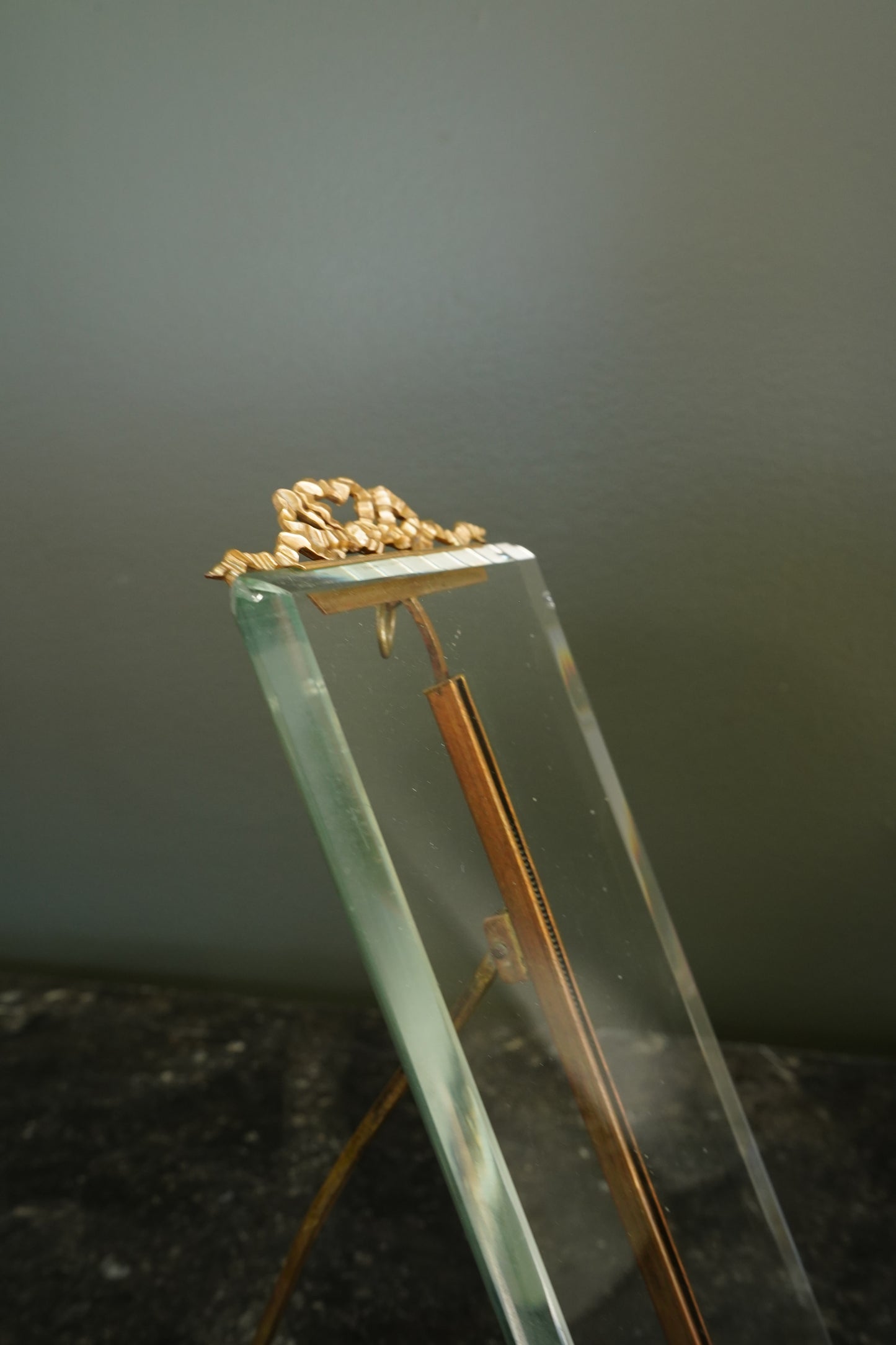 Vintage French Brass Tension Picture Frame