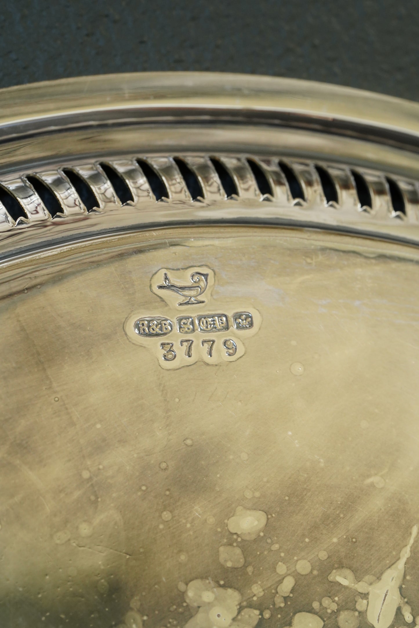 Antique Round Victorian Silverplate Tray, Roberts & Belk Sheffield
