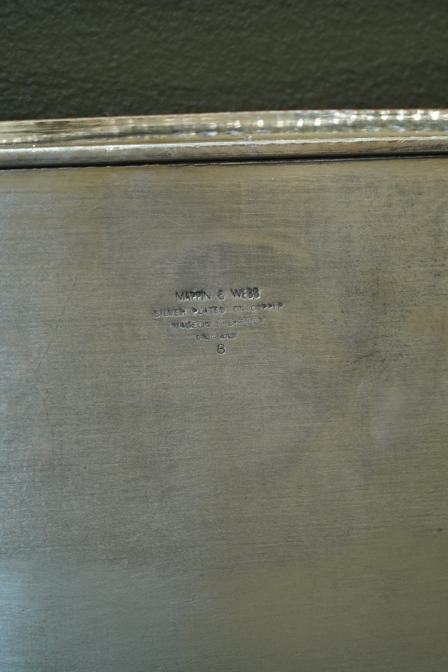 Antique Mappin & Webb Silverplate Gallery Tray, Sheffield, Rectangular