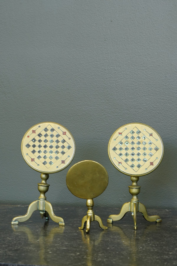 Miniature Brass Tilt-Top Table Candle Reflector secondary view