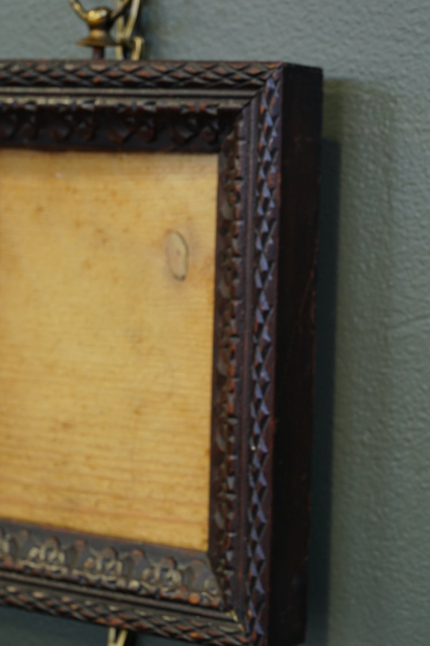Antique Victorian Chip-Carved Wood Picture Frame, Circa 1890