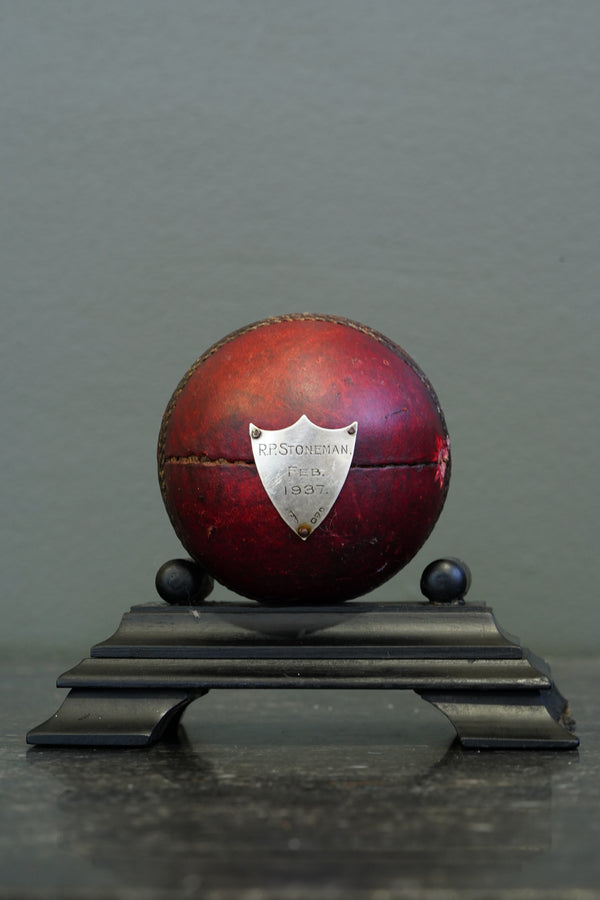 *Reserved* Vintage English Cricket Ball Trophy