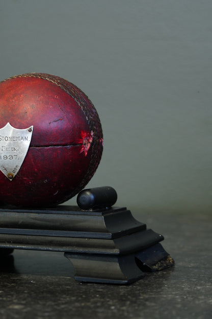 Vintage English Cricket Ball Trophy