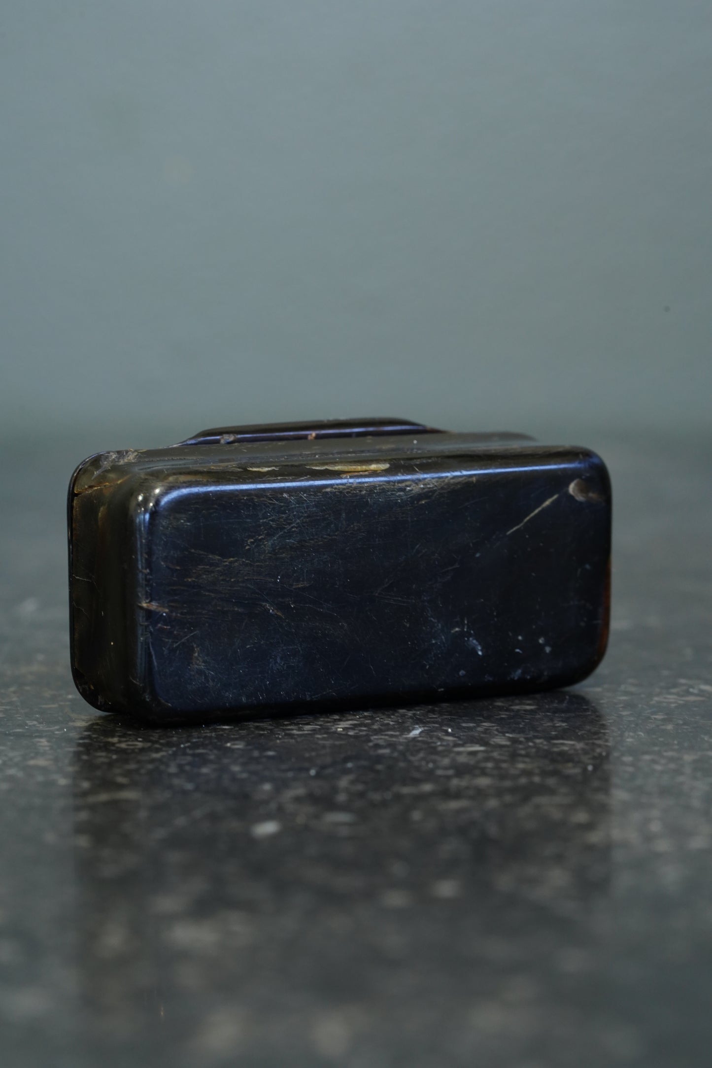 Antique Pressed Horn Snuff Box, England, Circa 1850