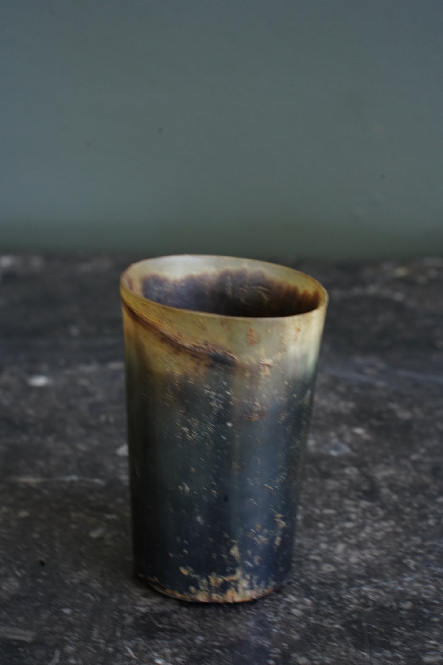 Antique English Horn Tumbler, Ca. 1890