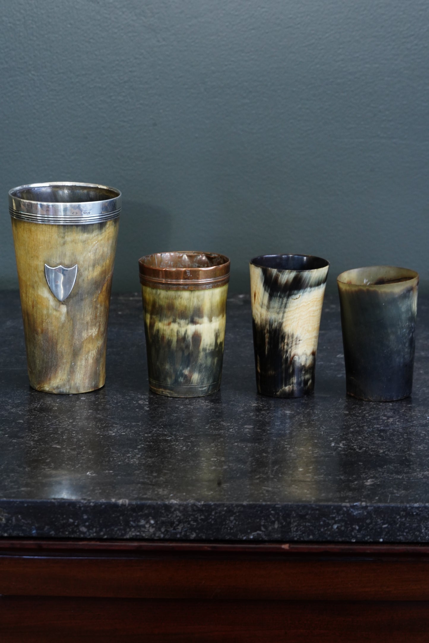 Antique English Horn Tumbler, Ca. 1890
