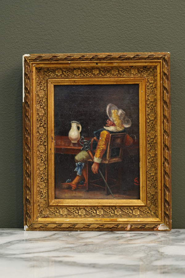 European Cavalier Cabinet Picture, Manner of Meissonier, Ca. 1900 secondary view